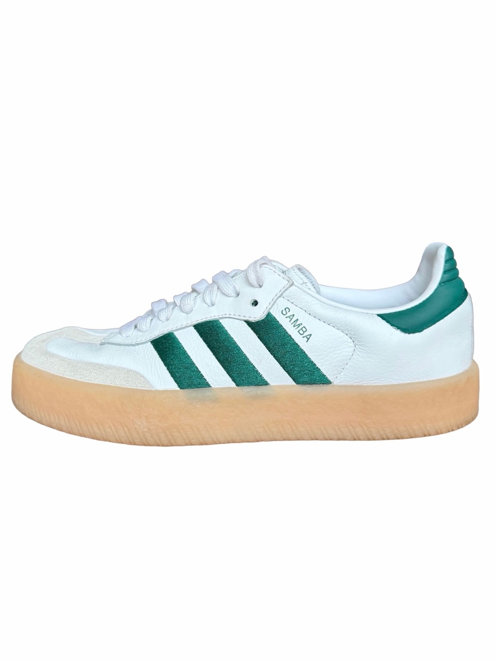 Adidas Sambae Cloud White Collegiate Green Gum Sneakers Women’s 8